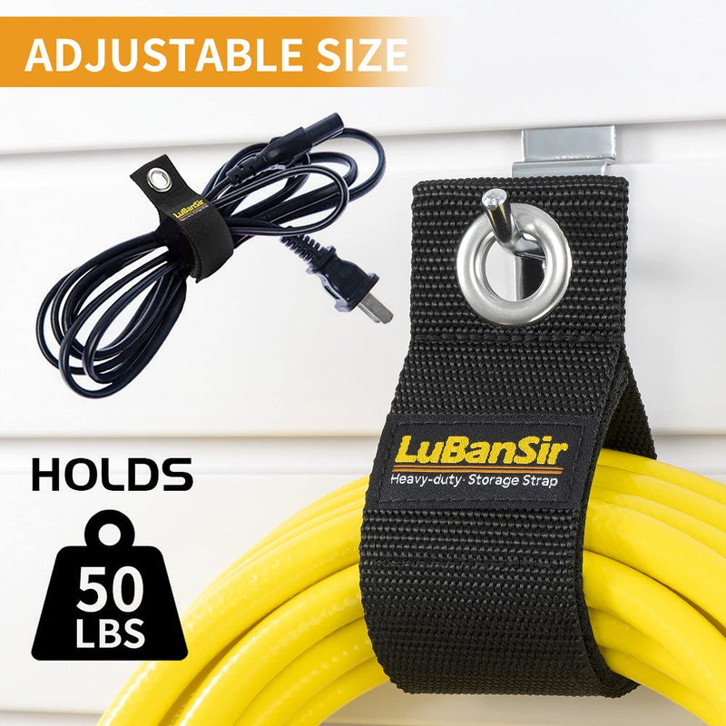 LuBanSir Extension Cord Holder, Assorted 9 Pack (10"/13"/17") Extension Cord Organizer for Garden Hose Storage and Garage Wall Organization - Image 2